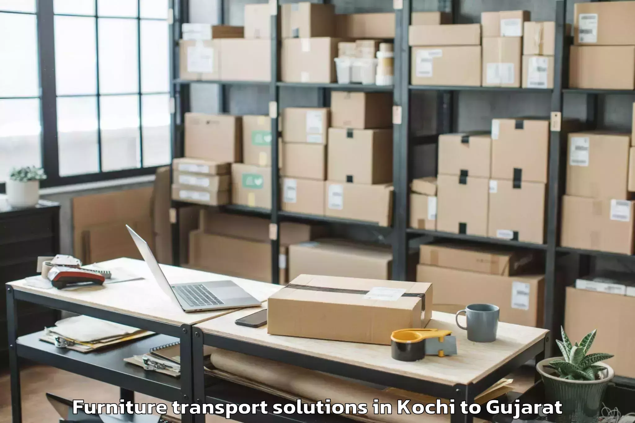 Book Kochi to Vadodara Airport Bdq Furniture Transport Solutions Online